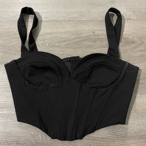 SHEIN BLACK BUSTIER TOP